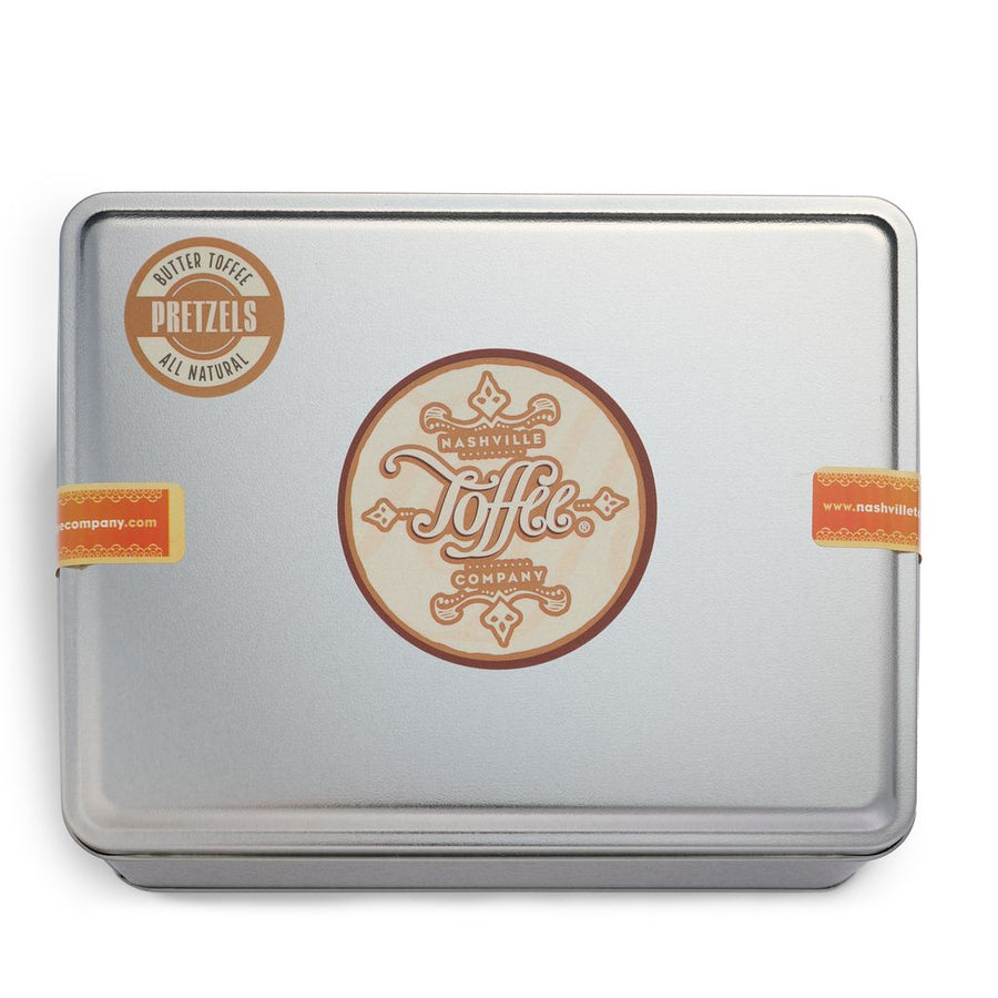 Butter Toffee Pretzels 1 lb Gift Tin