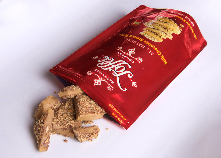Milk Chocolate Almond Toffee 4 oz Resealable Pouch