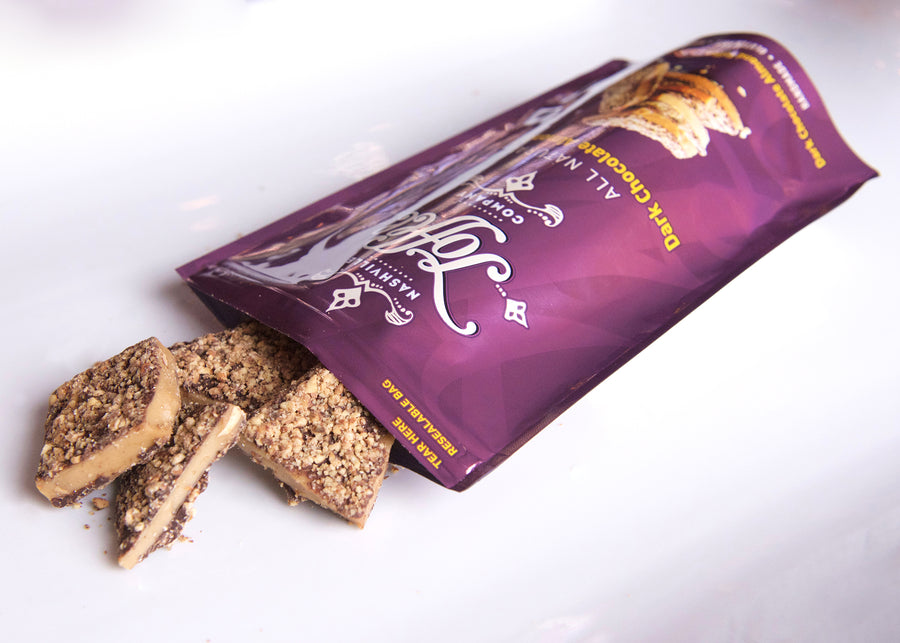 Dark Chocolate Almond Toffee 4 oz Resealable Pouch
