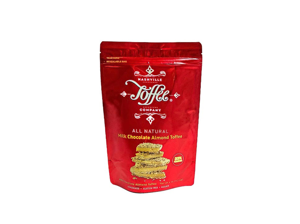 Milk Chocolate Almond Toffee 4 oz Resealable Pouch